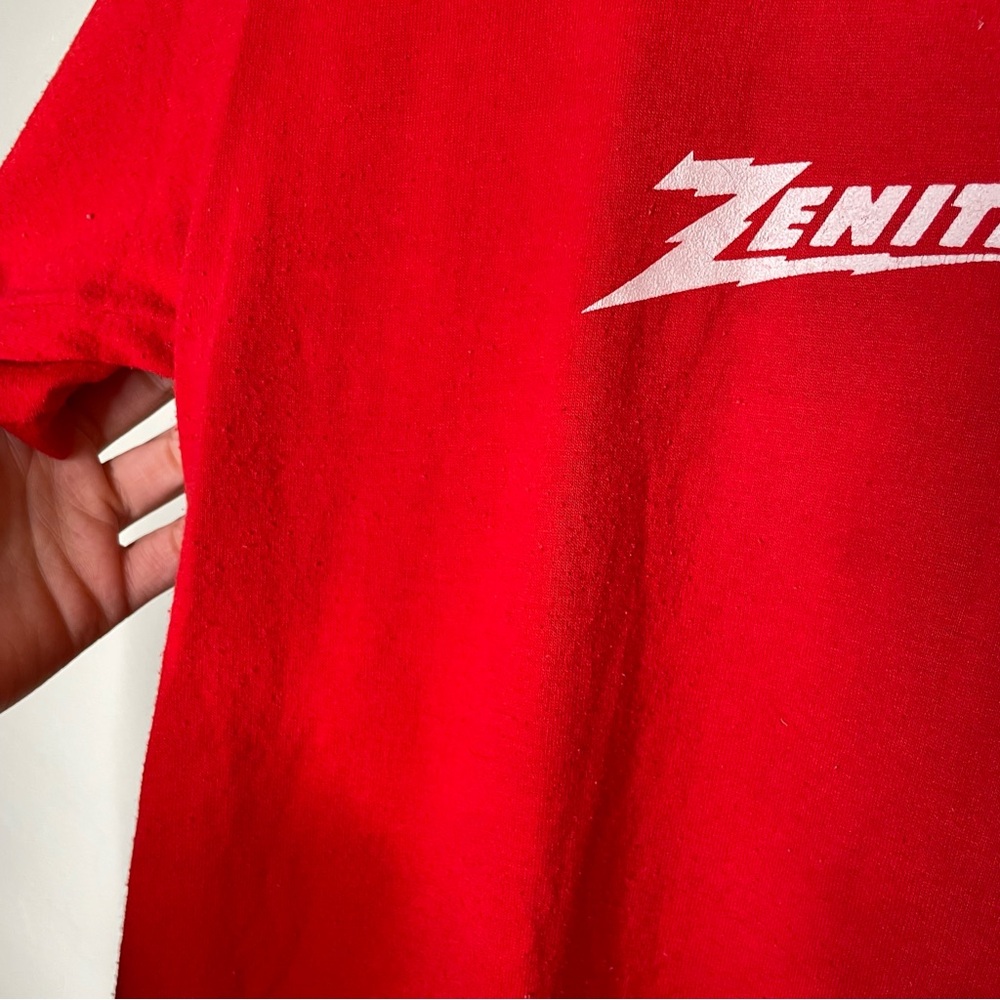 VINTAGE 90s ZENITH DATA SYSTEMS RED SINGLE STITCH TECH GEEK T SHIRT SZ M - Picture 3 of 7